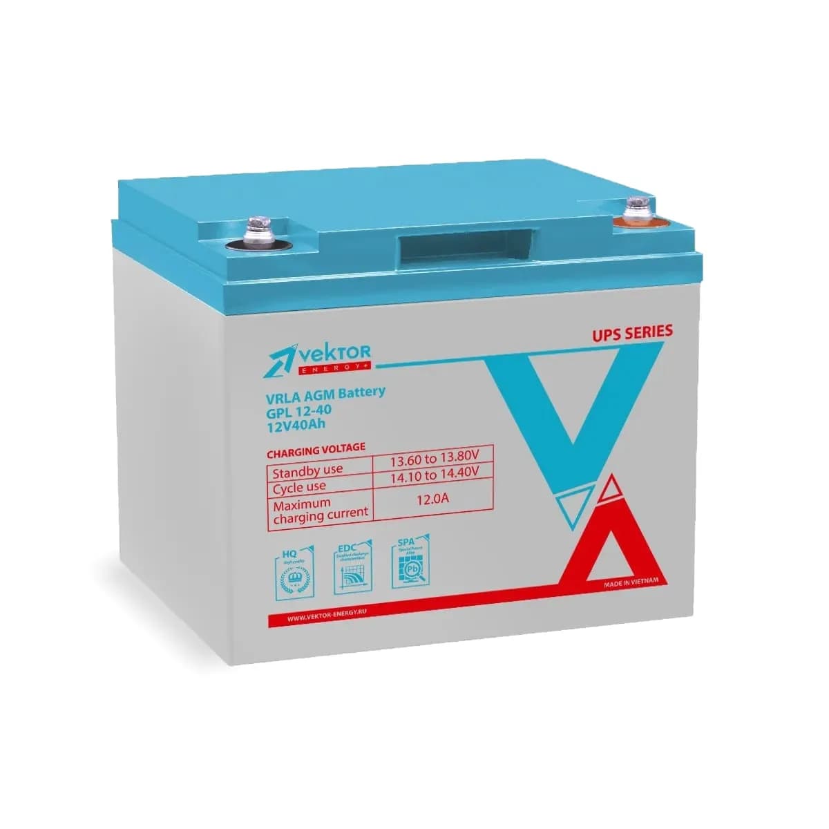 Аккумулятор Vektor energy серии GPL 12-40